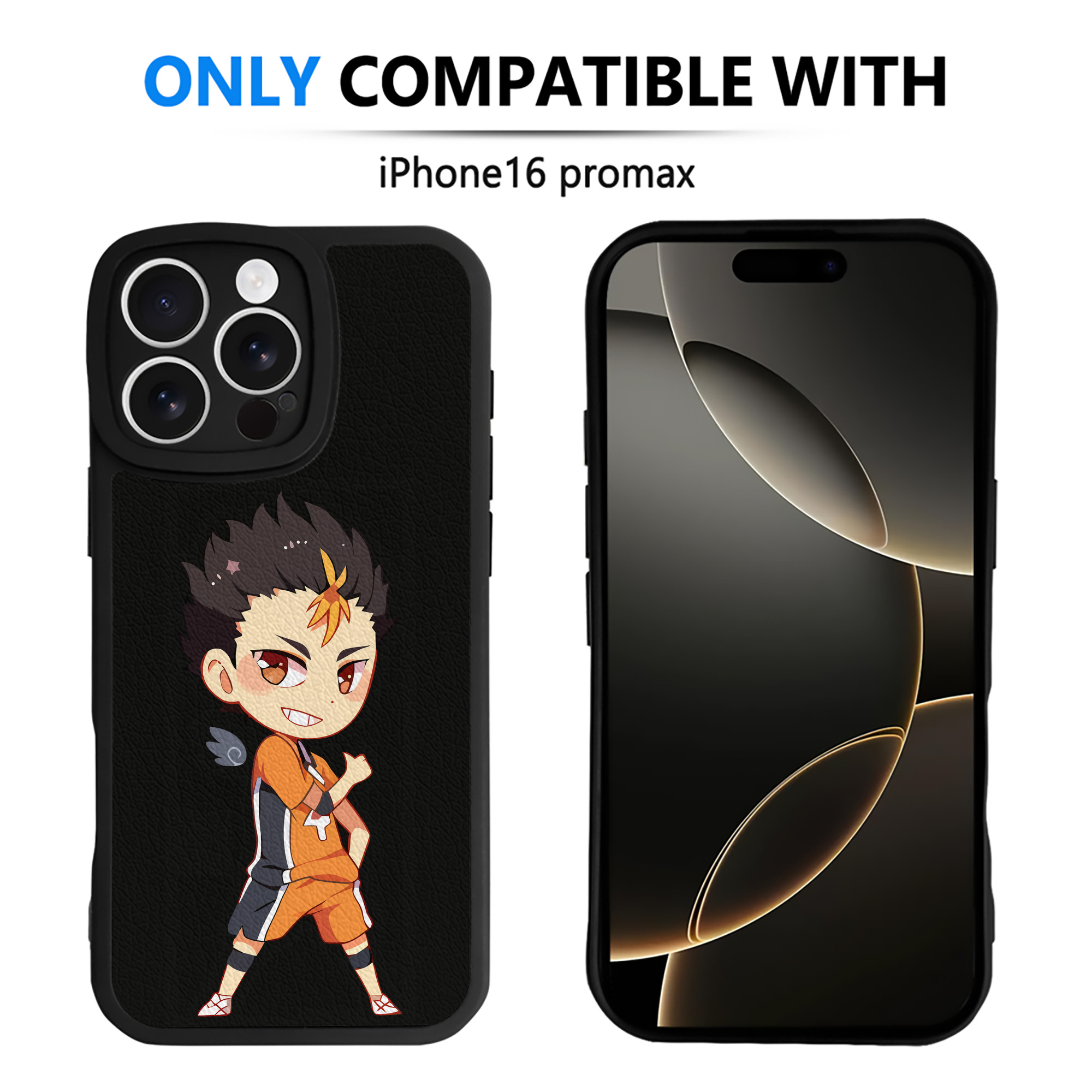 （画像用） ハイキュー!! Haikyu!! 【iPhone 16シリーズ対応】シリコンスマホケース（レザー調） 材質：シリコン